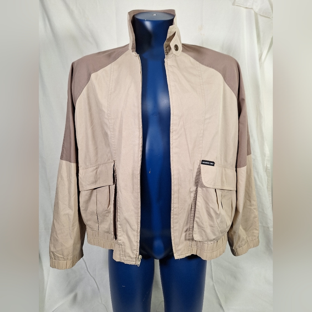 Mens VTG Members Only Tan/Brown Full zip Jacket